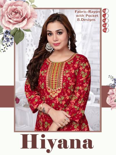 HINAYA VOL.3.1 BY FT DESIGNER RAYON PRINT KURTIS WHOLESALER IN INDIA